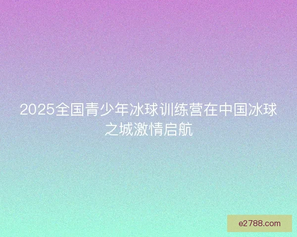 2025全国青少年冰球训练营在中国冰球之城激情启航